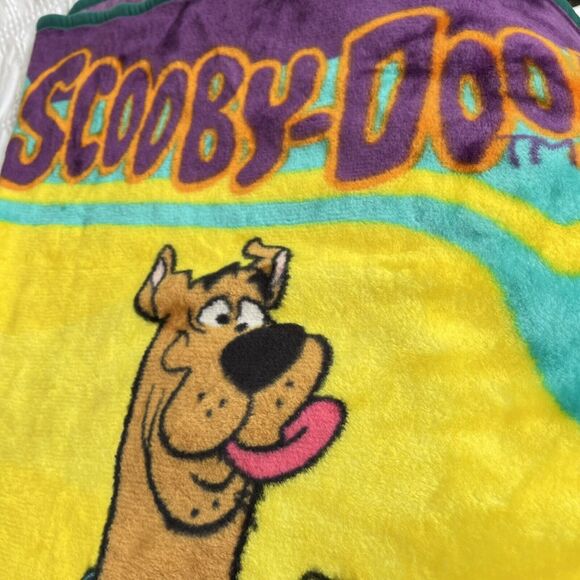SCOOBY DOO Lux Throw Blanket Thick Plush Vtg 2000 The Cartoon Network 50” x 60” - Picture 3 of 7